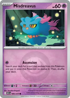 Misdreavus 085/217 Energy Reverse Ascended Heroes