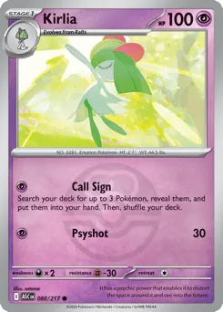 Kirlia 088/217 Love Ball Ascended Heroes