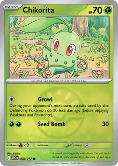 Chikorita 008/217 Friend Ball Ascended Heroes