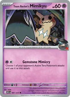 Team Rocket's Mimikyu 097/217 Normal Ascended Heroes