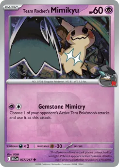 Team Rocket's Mimikyu 097/217 Rocket Reverse Ascended Heroes