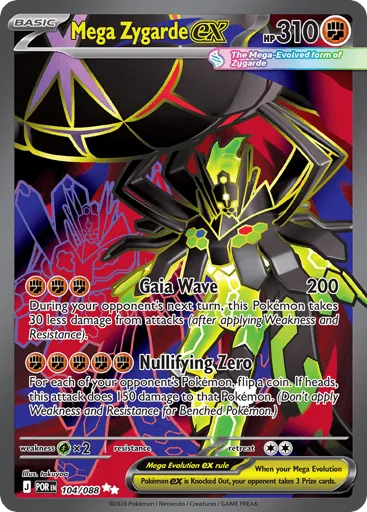 Mega Zygarde ex 104/088 Perfect Order