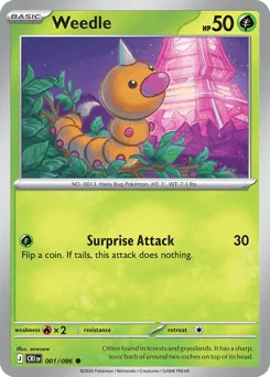Weedle 001/086 Chaos Rising