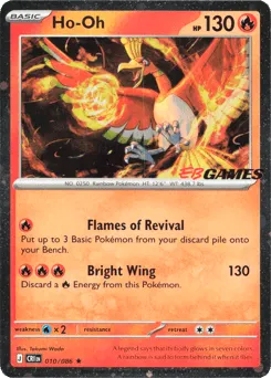 Ho-Oh 010/086 Eb Games Stamp Chaos Rising