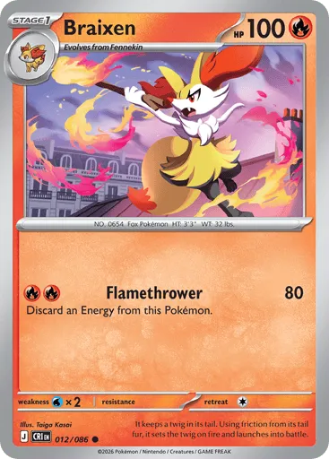 Braixen 012/086 Chaos Rising