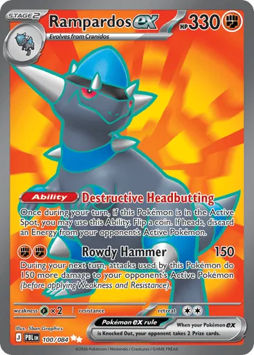 Rampardos ex 100/084 Pitch Black