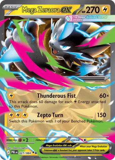 Mega Zeraora ex 027/084 Pitch Black