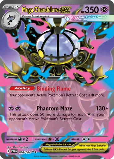 Mega Chandelure ex 038/084 Pitch Black