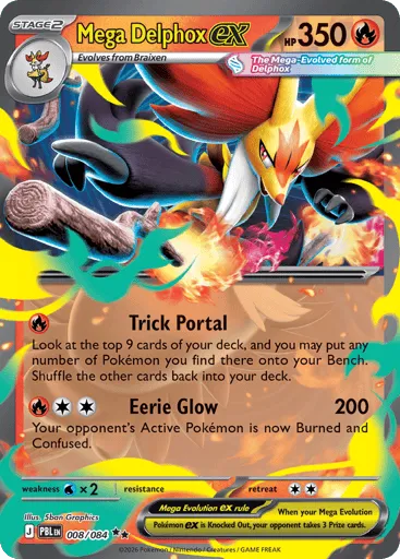 Mega Delphox ex 008/084 Pitch Black