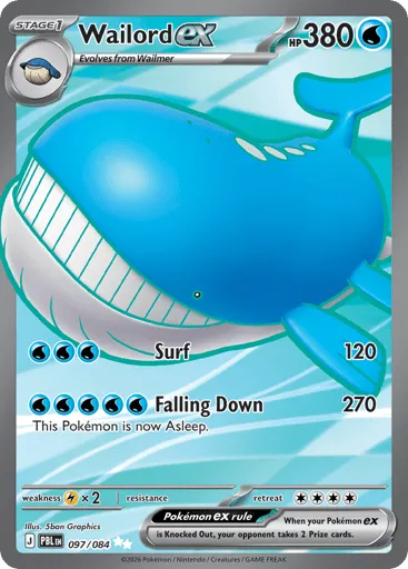 Wailord ex 097/084 Pitch Black