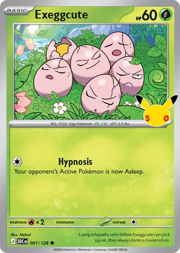 Exeggcute 001/128 30th Celebration