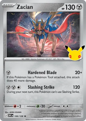 Zacian 106/128 30th Celebration