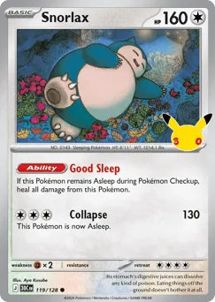 Snorlax 119/128 30th Celebration