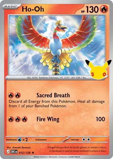 Ho-Oh 012/128 30th Celebration