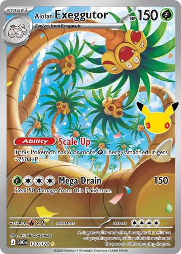 Alolan Exeggutor 129/128 30th Celebration