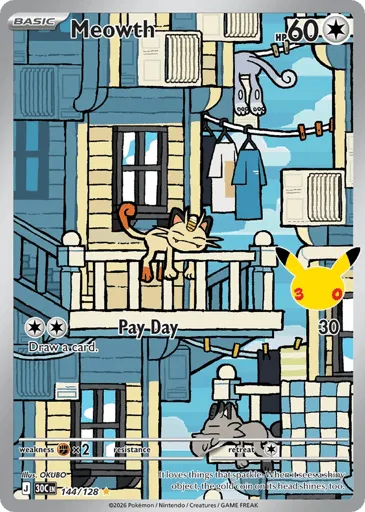 Meowth 144/128 30th Celebration