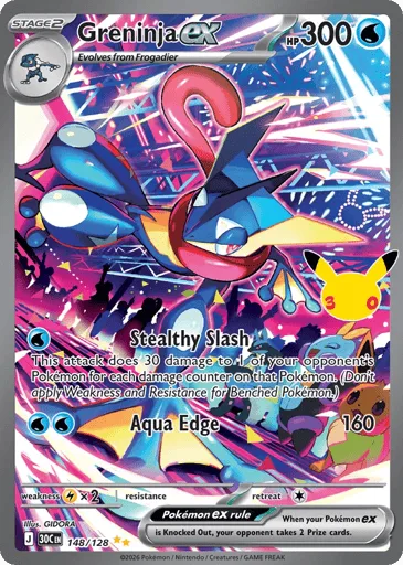 Greninja ex 148/128 30th Celebration