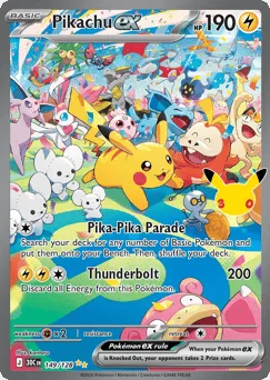 Pikachu ex 149/128 30th Celebration