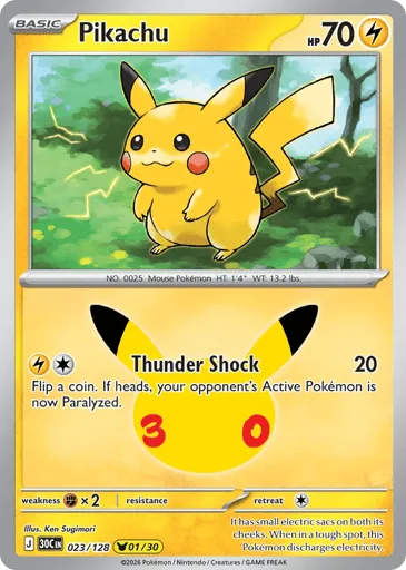 Pikachu 023/128 30th Celebration