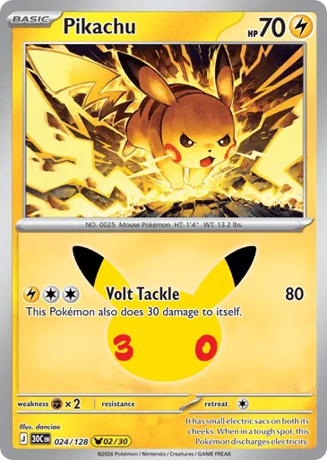 Pikachu 024/128 30th Celebration