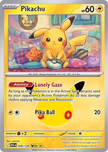 Pikachu 028/128 30th Celebration