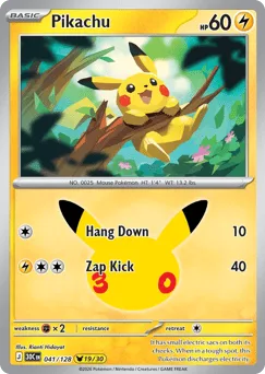 Pikachu 041/128 30th Celebration
