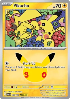 Pikachu 048/128 30th Celebration