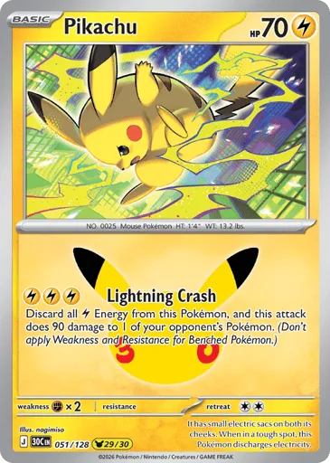 Pikachu 051/128 30th Celebration