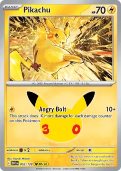 Pikachu 052/128 30th Celebration