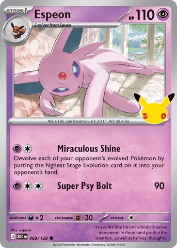 Espeon 069/128 30th Celebration