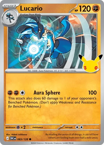 Lucario 083/128 30th Celebration