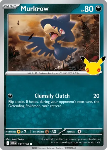 Murkrow 093/128 30th Celebration
