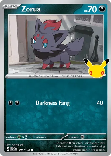 Zorua 095/128 30th Celebration