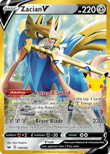 Zacian V 138/202 30th Celebration: Classic Collection