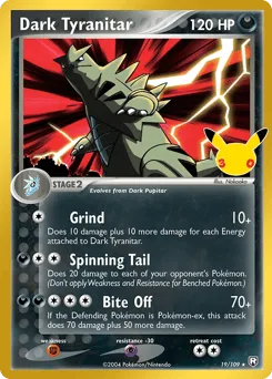 Dark Tyranitar 19/109 30th Celebration: Classic Collection