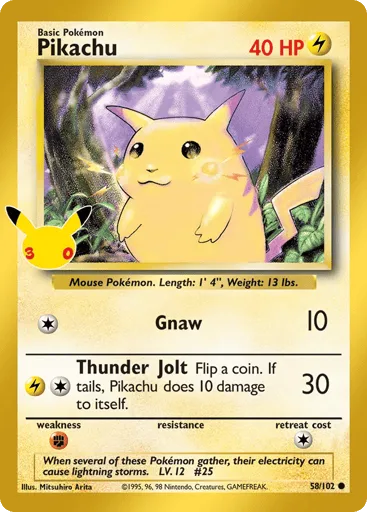 Pikachu 58/102 30th Celebration: Classic Collection
