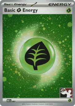 Basic Grass Energy 001 Play Pokemon Stamp Cosmos Holo Mega Evolution Energies