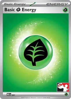 Basic Grass Energy 001 Play Pokemon Stamp Mega Evolution Energies