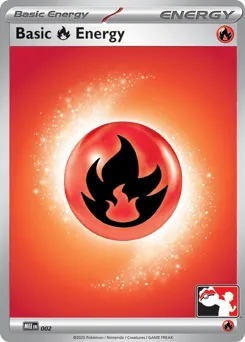 Basic Fire Energy 002 Play Pokemon Stamp Mega Evolution Energies