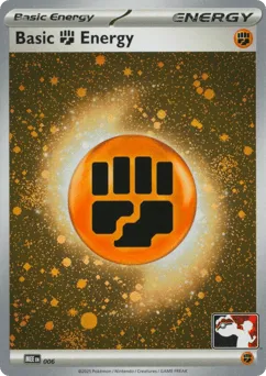 Basic Fighting Energy 006 Play Pokemon Stamp Cosmos Holo Mega Evolution Energies