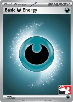 Basic Darkness Energy 007 Play Pokemon Stamp Mega Evolution Energies