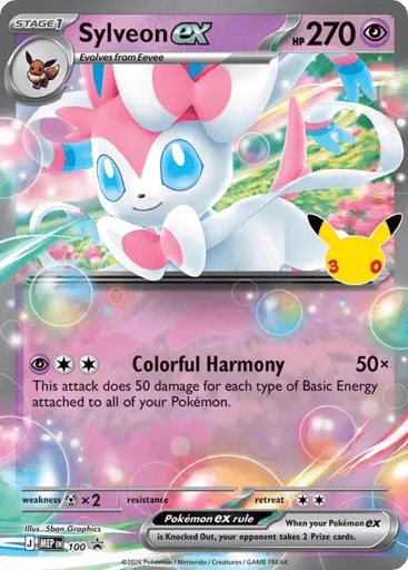 Sylveon ex 100 Mega Evolution Black Star Promos