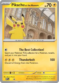 Pikachu at the Museum Mega Evolution Black Star Promos
