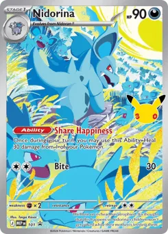 Nidorina 101 Mega Evolution Black Star Promos