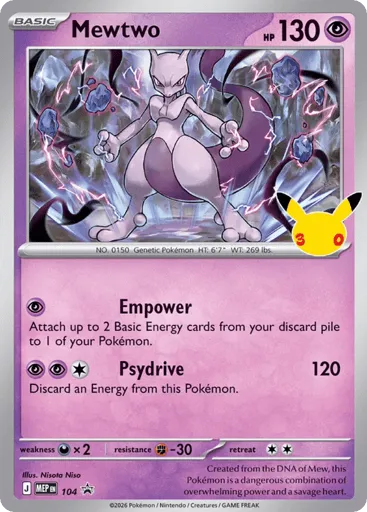 Mewtwo 104 Mega Evolution Black Star Promos