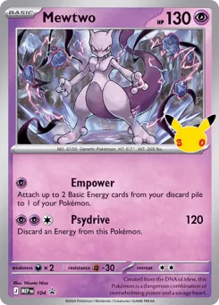 Mewtwo 104 Mega Evolution Black Star Promos