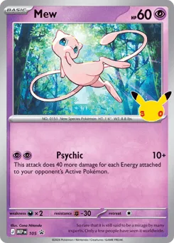 Mew 105 Mega Evolution Black Star Promos