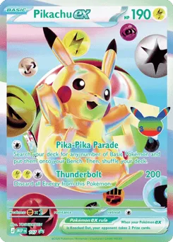 Pikachu ex 107 Mega Evolution Black Star Promos