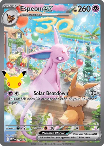 Espeon ex 108 Mega Evolution Black Star Promos