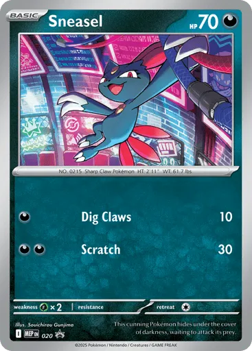 Sneasel 020 Mega Evolution Black Star Promos